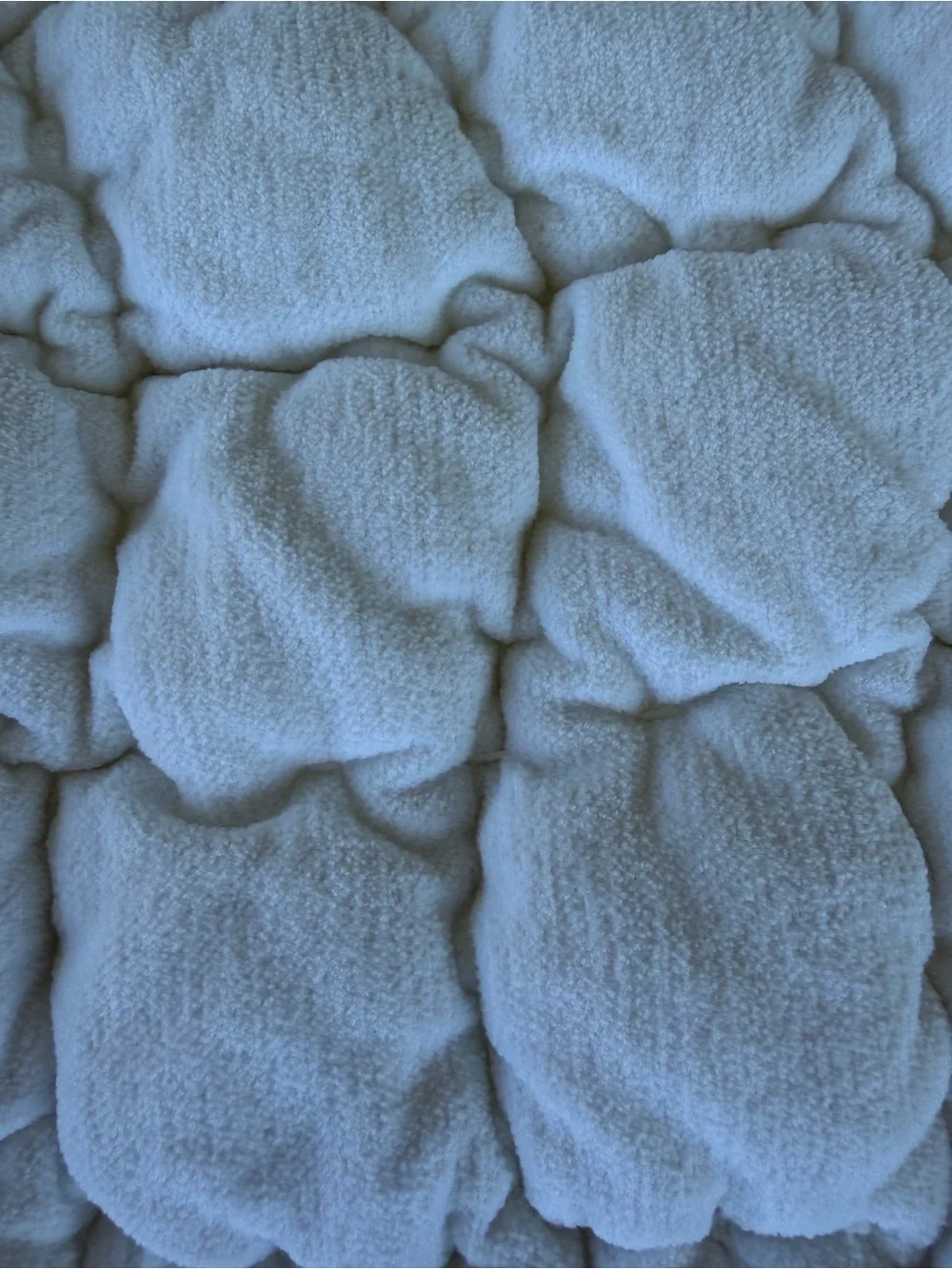 Pottery Barn Cozy Cloud 2-Piece King Sham Set Creamy White Cotton Chenille GUC
